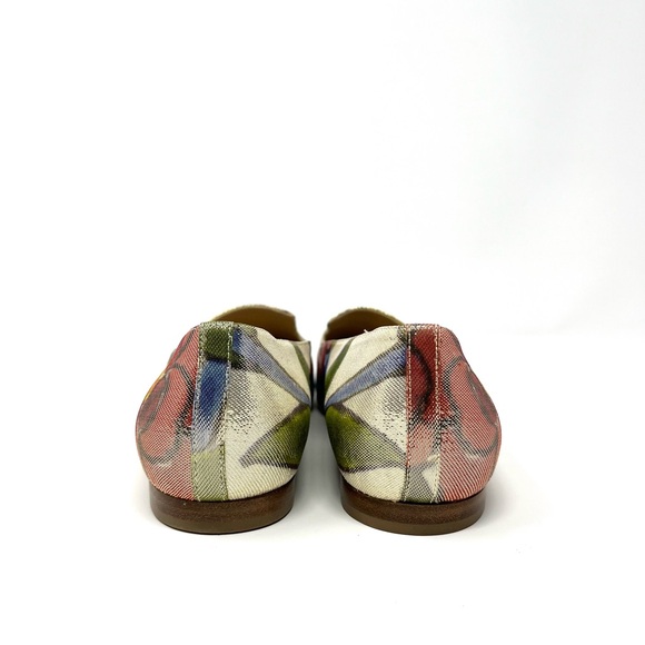 NEW Chanel Interlocking CC Logo Loafers Flats Shoes Gold Floral Leather 36.5 6 - Picture 9 of 12